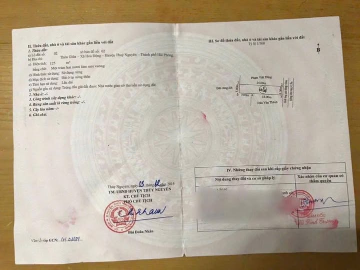 Bất động sản hiếm có tại Hoa Động, Thủy Nguyên, Hải Phòng - 125m² giá 3.3 tỷ, hướng Đông!