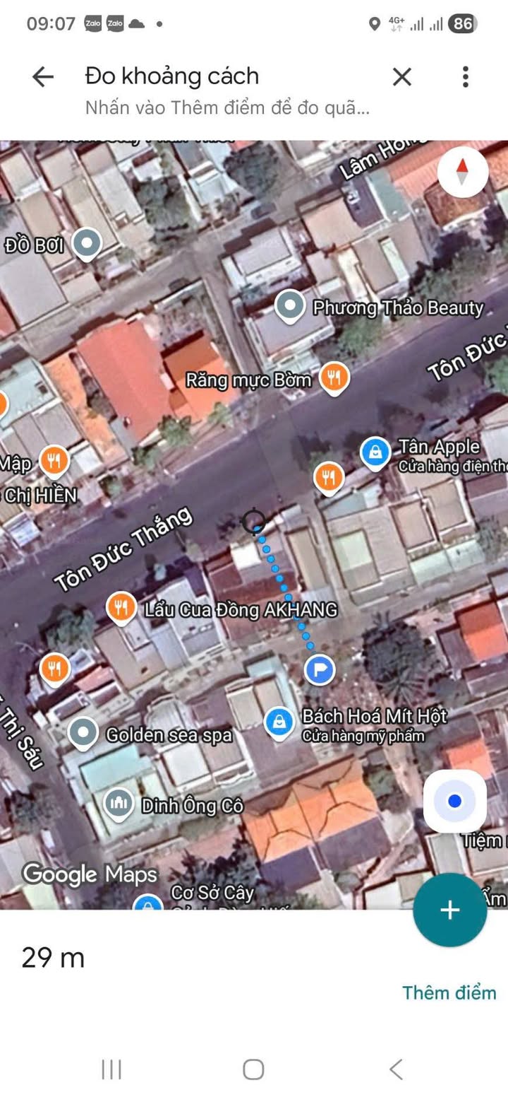 Đất thổ cư 80m² mặt tiền đường Tôn Đức Thắng, giá 1.85 tỷ - Cơ hội đầu tư tuyệt vời!