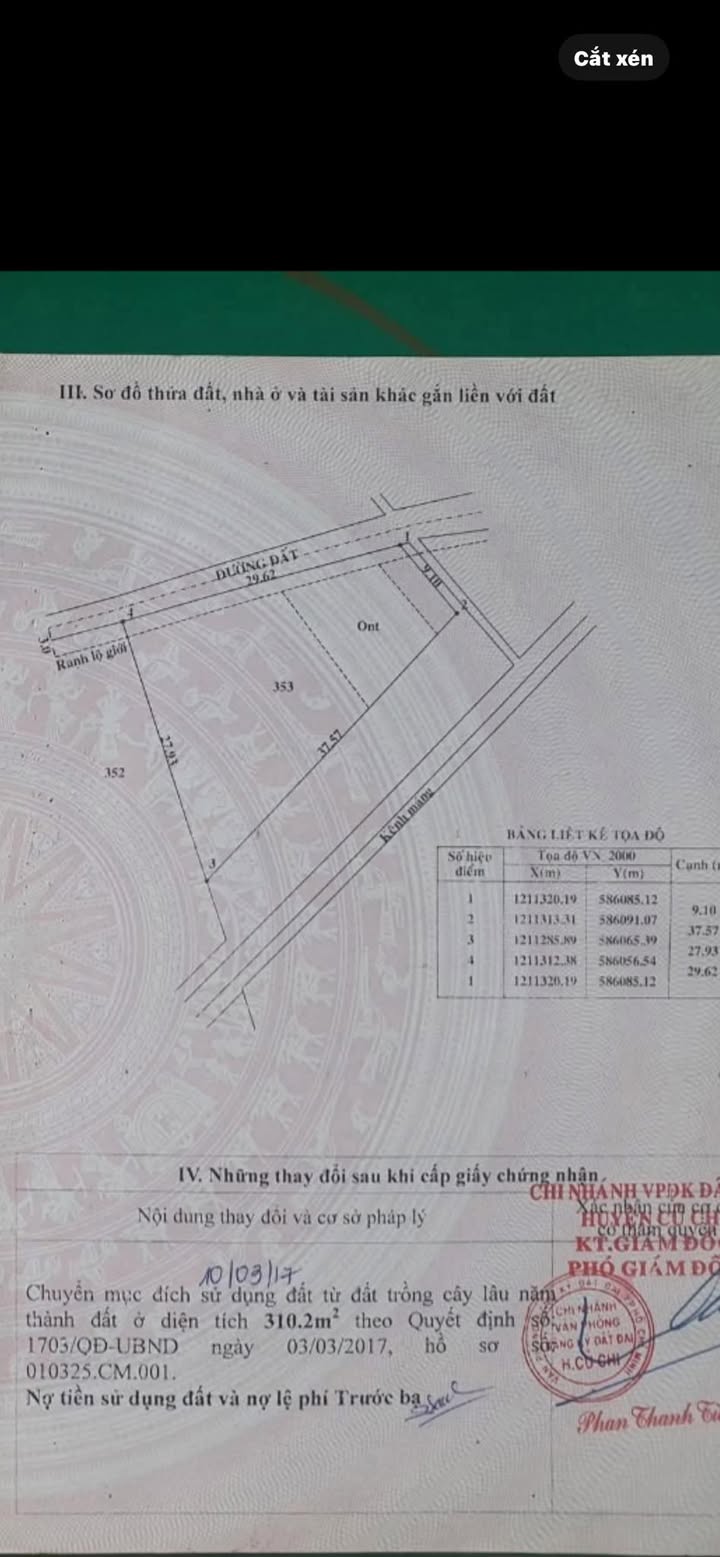Đất mặt tiền đường Tân Phú Trung, Củ Chi 583m² giá 6.3 tỷ - Đầu tư sinh lời!