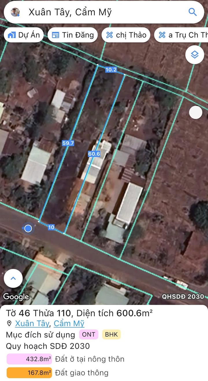 Bán đất thổ cư 600m² tại Ấp 4, Xuân Tây, Cẩm Mỹ - Cơ hội đầu tư lý tưởng!