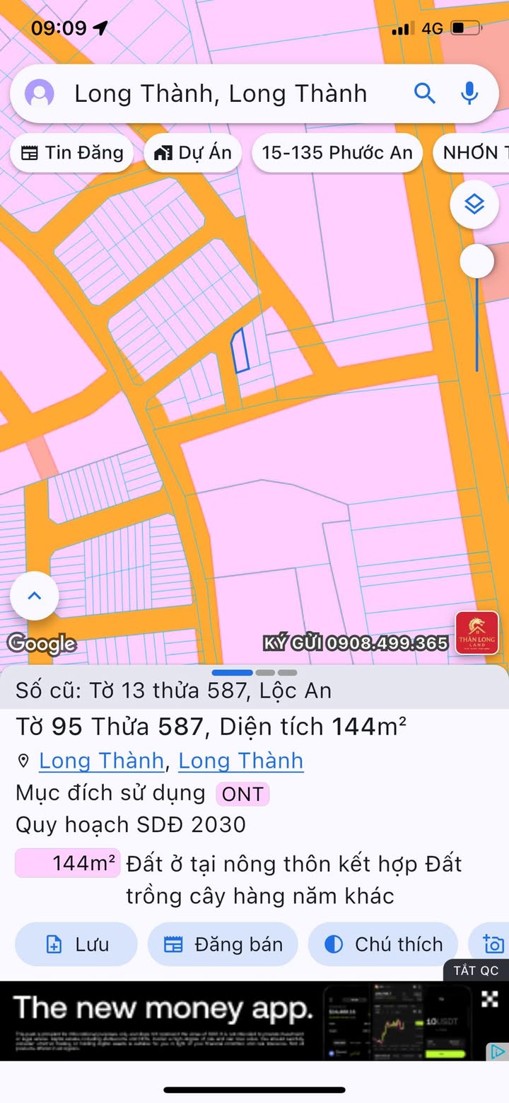 Đất nền Lộc An, Long Thành 144m² - Lô góc 2 mặt tiền, vị trí đắc địa!