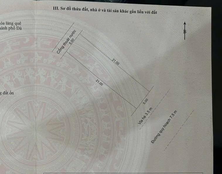 Đất nền đường Bờ Quan 7, Hòa Quý, Đà Nẵng 105m² giá 6 tỷ - Sổ đỏ chính chủ!