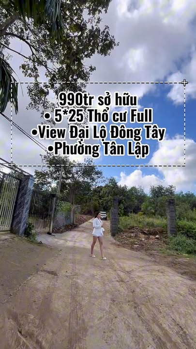 Đất thổ cư phường Tân Lập 125m² giá chỉ 990 triệu - Đầu tư sinh lời ngay hôm nay!