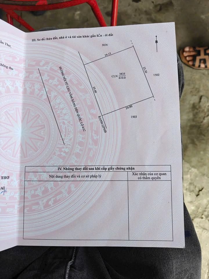 Bán đất mặt tiền 25m đường Vàm Xáng 61C, Phong Điền, Cần Thơ - Giá chỉ 4.27 tỷ!