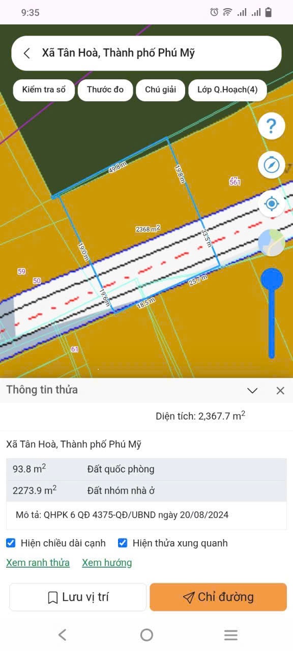 Đất Tân Hòa Phú Mỹ 2368m² - Tiềm năng phát triển lớn!