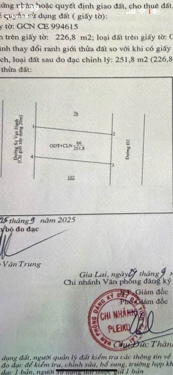 Đất nền mặt tiền Chùa Minh Thành, Pleiku 250m² - Vị trí đắc địa, 2 mặt tiền!