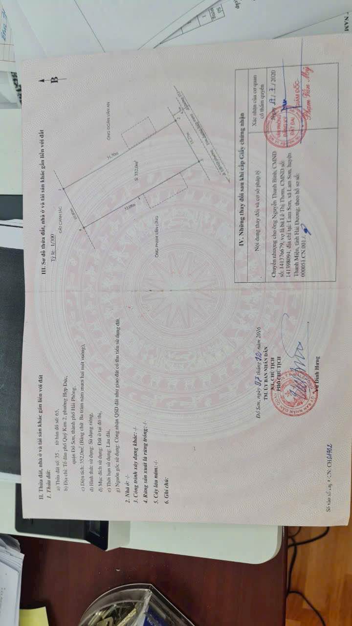 Lô đất 352m² tại Trần Minh Thắng, Quý Kim, Đồ Sơn - Giá chỉ 8.1 tỷ