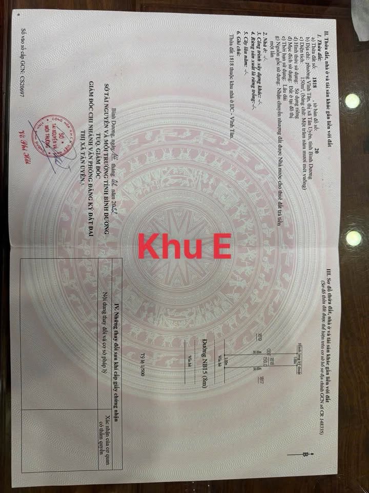 Đất nền 150m² phường Vĩnh Tân, Tân Uyên giá 2.5 tỷ - Cơ hội đầu tư hấp dẫn!