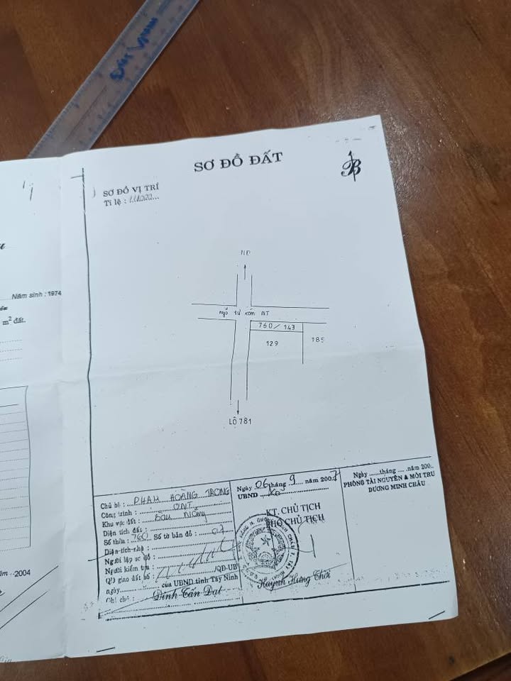 Đất Bàu Năng Dương Minh Châu 143m² giá 1.2 tỷ - Sổ hồng đầy đủ