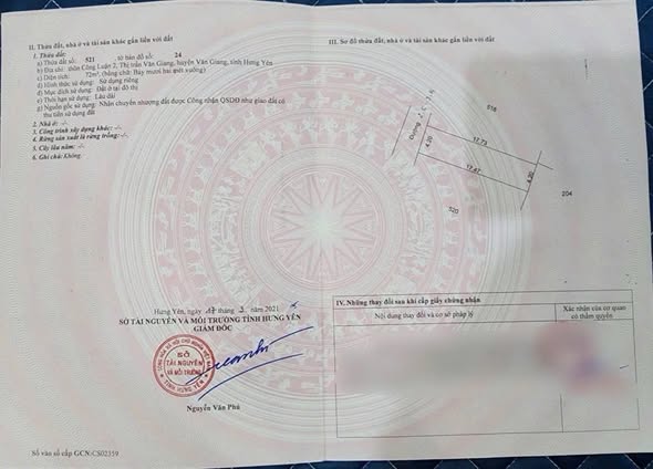 Đất nền 72m² Văn Giang giá 2 tỷ - Sổ hồng chính chủ, vị trí đắc địa!