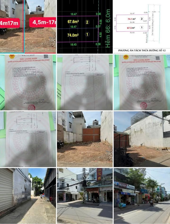 Đất nền đường 12, P.BHH, Bình Tân - Diện tích 67.6m² chỉ 5.48 tỷ - Kinh doanh thuận lợi!