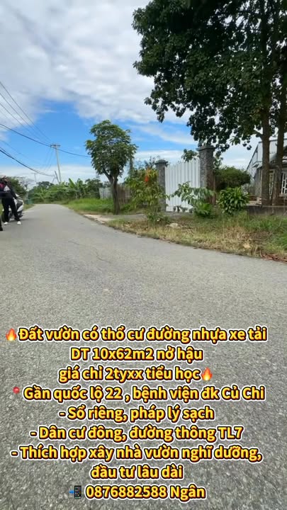 Lô đất vườn Thái Mỹ 620m² giá chỉ 2 tỷ - Sổ hồng chính chủ