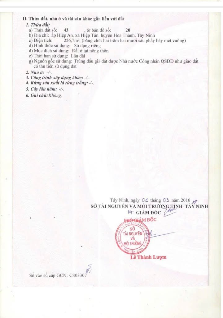 Nhà đất Hòa Thành 233m² giá 8 tỷ - Mặt tiền Lý Thường Kiệt, cơ hội đầu tư tốt!