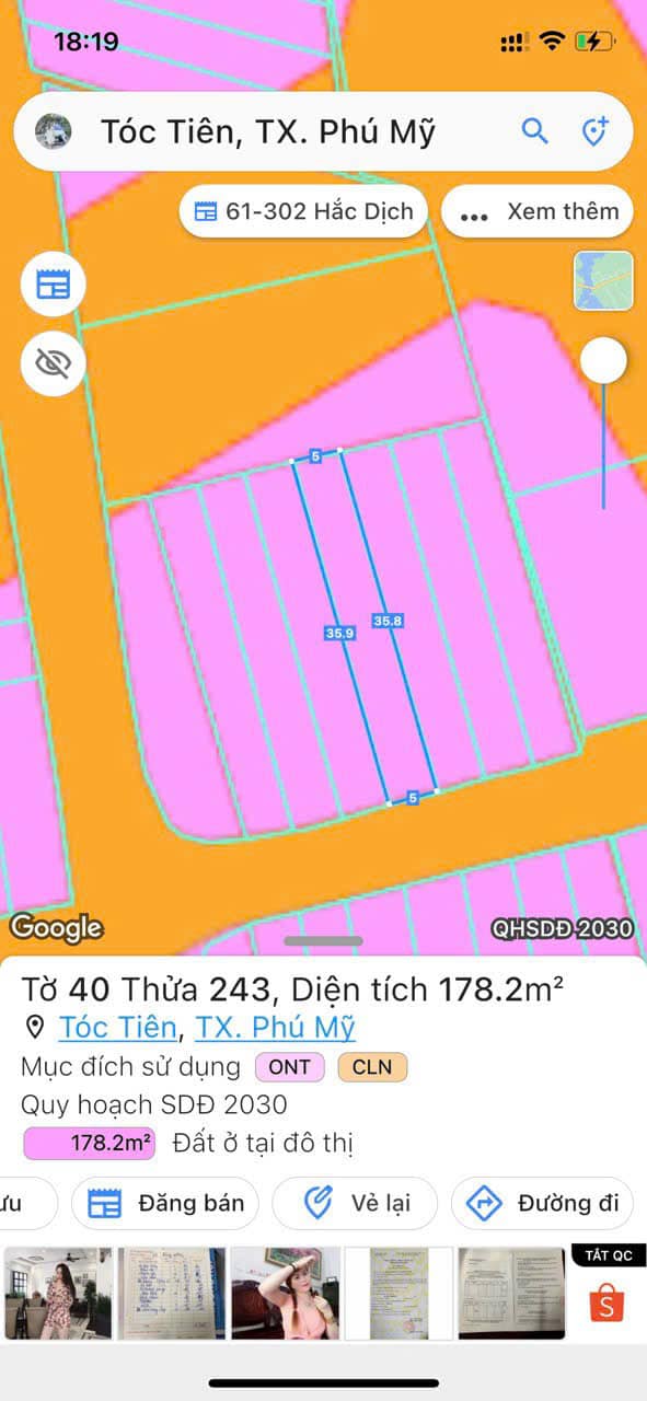 Đất nền mặt tiền đường Chợ Tóc Tiên, 175m² giá 1.22 tỷ - Cơ hội đầu tư tuyệt vời!