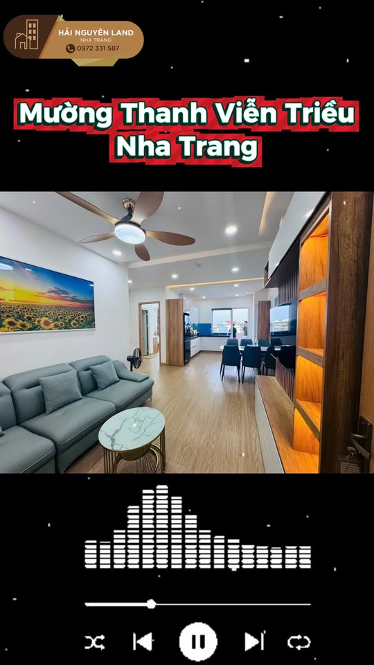Căn hộ Mường Thanh Viễn Triều Nha Trang 70.56m² giá 3.7 tỷ - VIEW ĐÔNG NAM thoáng mát!