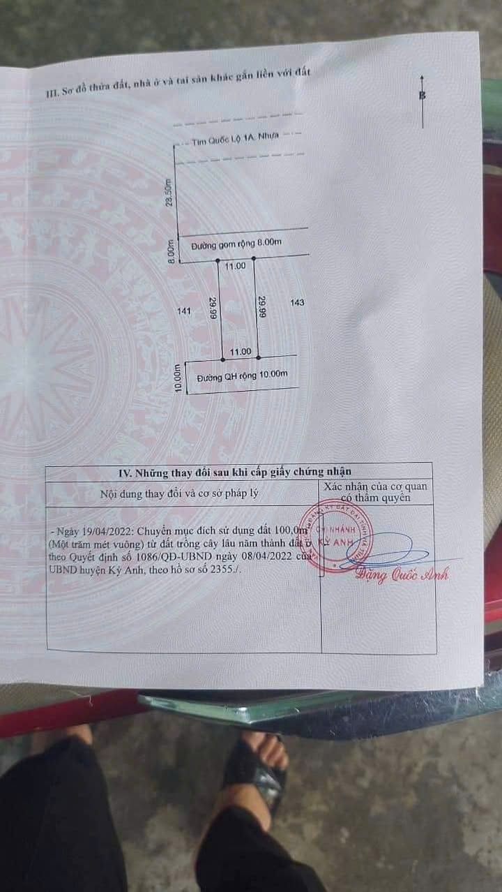 Đất thổ cư Kỳ Phong, Kỳ Anh 330m² giá chỉ 1.8 tỷ - Vị trí đẹp, sẵn sàng đầu tư!