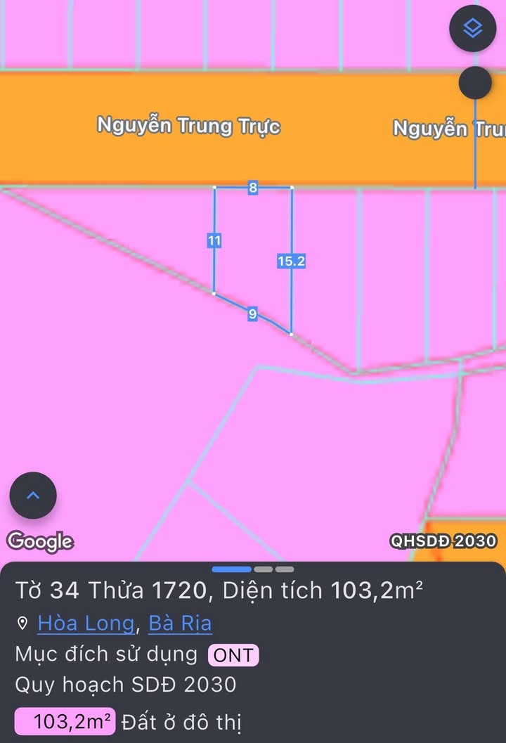 Đất nền Hòa Long Bà Rịa 103m² giá 1.48 tỷ - Đầu tư sinh lời ngay!