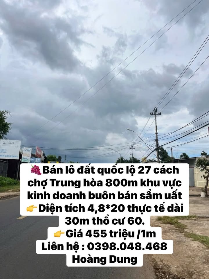 Đất nền Cư Kuin - Đường Quốc lộ 27, Diện tích 96m² giá 924 triệu - Đầu tư sinh lời ngay!