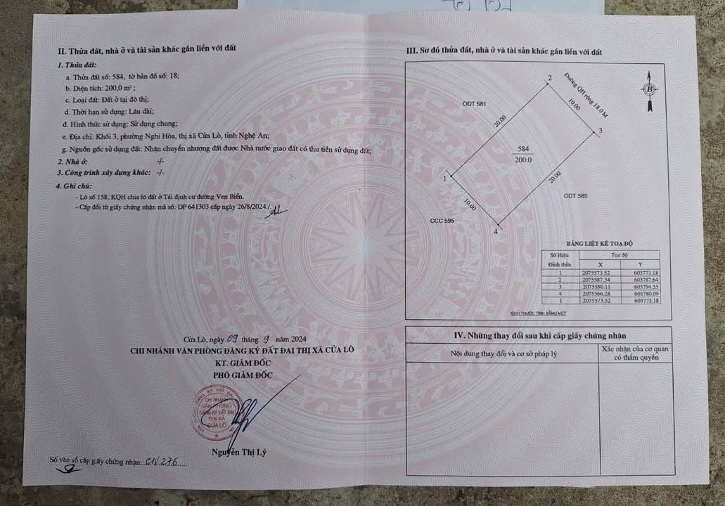 Đất nền Nghi Hòa Vinh 200m² - Bám đường 18m, hướng Đông Bắc