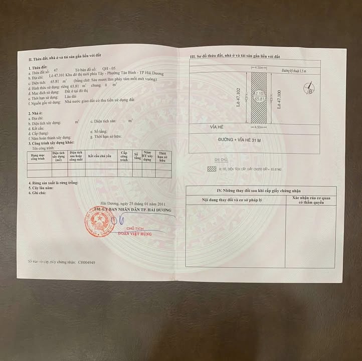 Đất nền Khu đô thị An Phú Hải Dương 65.81m² giá 4 tỷ - Cơ hội đầu tư hấp dẫn!