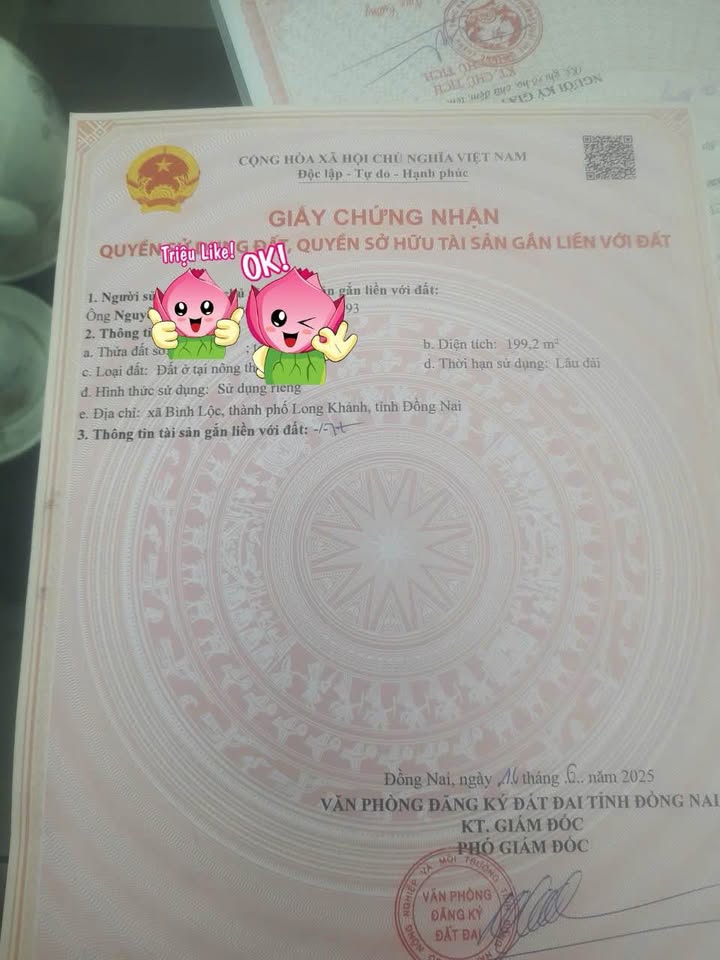 Đất thổ cư 200m² tại phường Bình Lộc, Long Khánh giá 1.38 tỷ - Đầu tư sinh lời ngay!