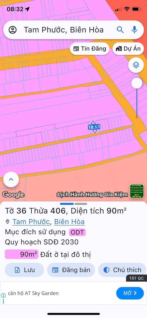 Đất nền đường Nguyễn Hoàng, Tam Phước, 90m² giá 1.4 tỷ - Sổ đỏ chính chủ, đầu tư sinh lời