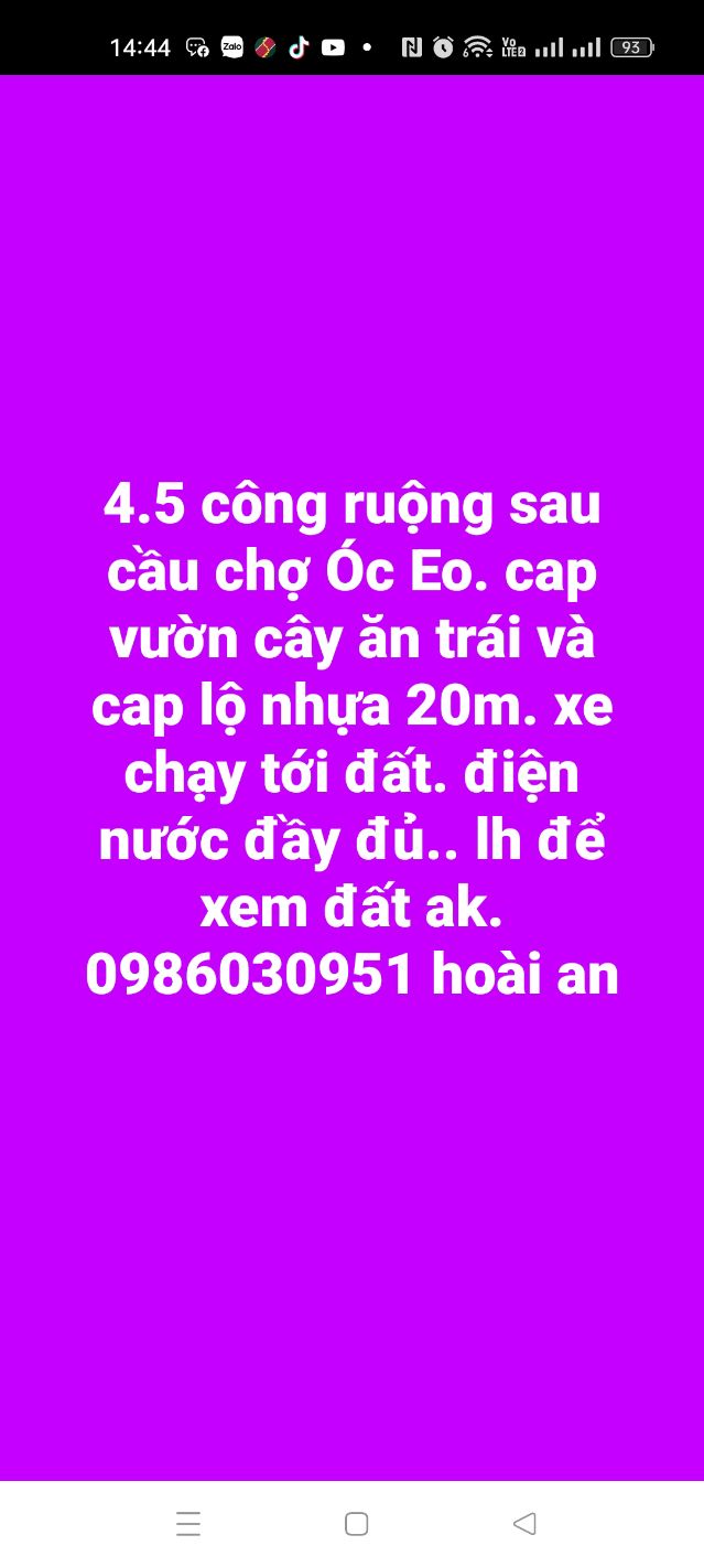 Đất nông nghiệp 4.5ha tại Óc Eo, Thoại Sơn - Giá thỏa thuận, vị trí đẹp!