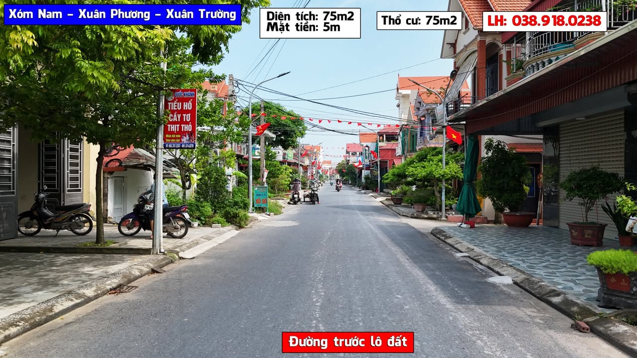 Bán lô đất 75m² mặt đường nhựa tại Xóm Nam, Xuân Phương - Cơ hội đầu tư hấp dẫn!