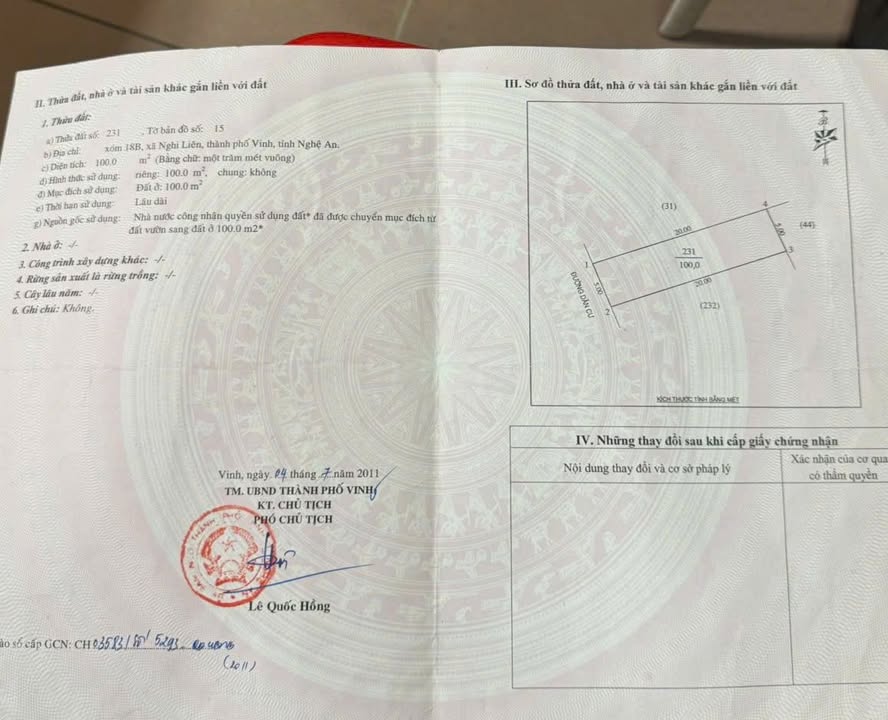 Đất Xóm 18B Nghi Liên 100m² giá 2.6 tỷ - Vị trí đắc địa, tiện ích đầy đủ!