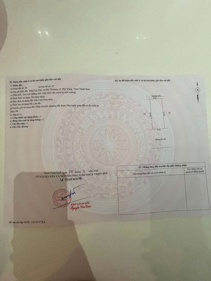 Đất nền Hạ Cồn Trống 164m² giá 4.224 tỷ - Đường rộng, vị trí đẹp!