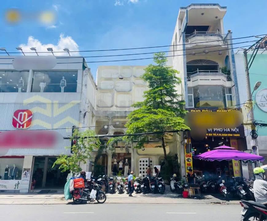 Cho thuê mặt tiền Nguyễn Gia Trí, Bình Thạnh 144m² - Khu vực sầm uất gần nhiều trường đại học
