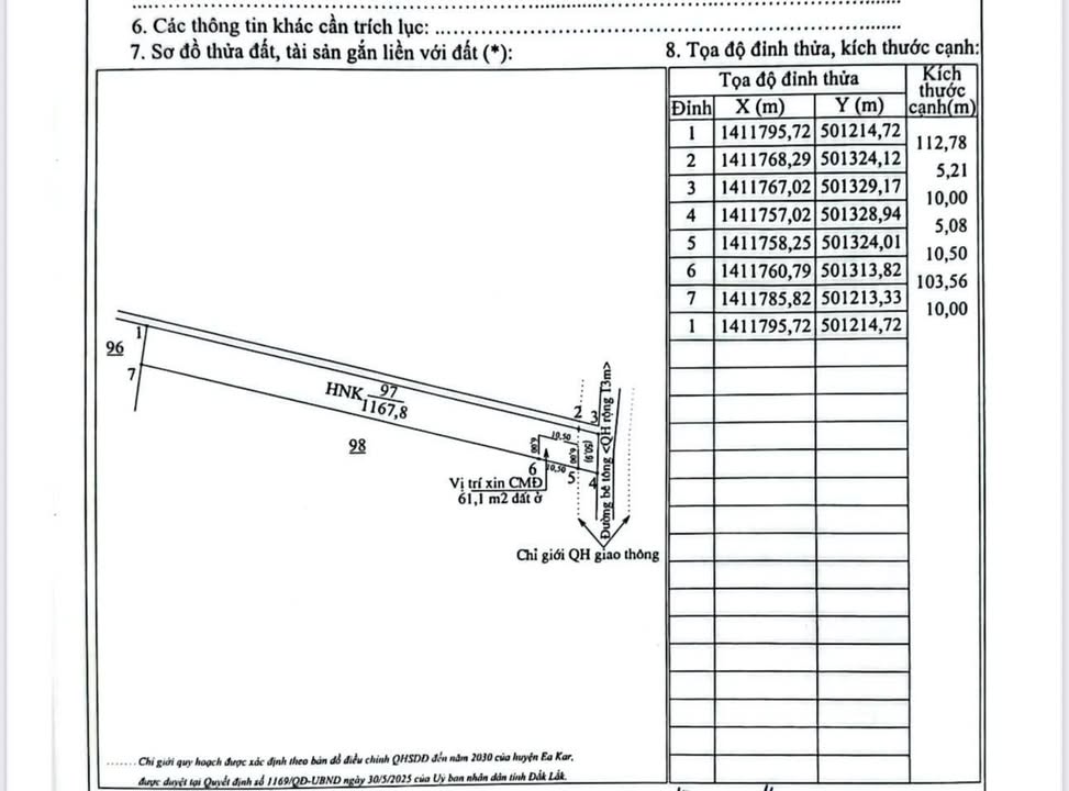 Đất thổ cư 1167m² tại Cư Ni, Ea Kar - Giá chỉ 280 triệu!