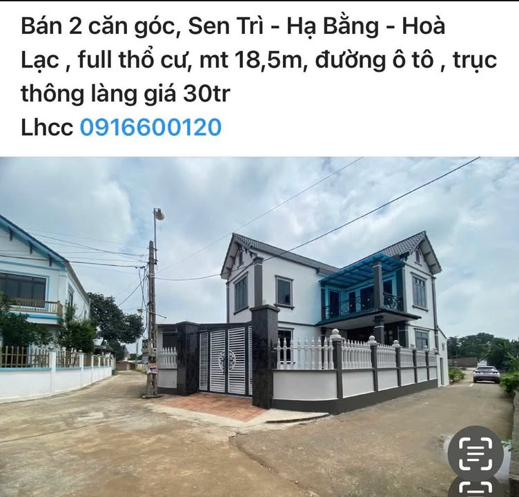 Đất nền chính chủ tại Sen Trì - Hạ Bằng - Hoà Lạc 269m² giá thỏa thuận - Mặt tiền 19m cực đẹp!