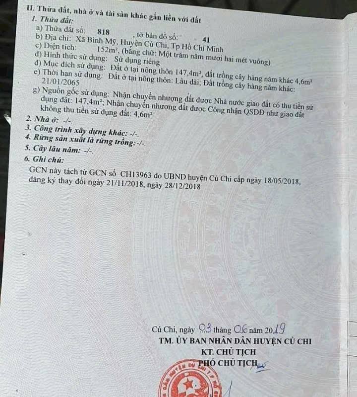 Đất nền Bình Mỹ Củ Chi 150m² giá 2.2 tỷ - Pháp lý sổ riêng, xe hơi vào tận nơi!