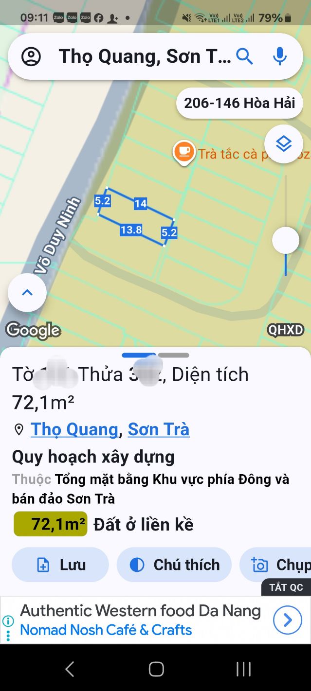 Đất mặt tiền Võ Duy Ninh, Sơn Trà, Đà Nẵng 72m² giá 8 tỷ - Cơ hội đầu tư tuyệt vời!