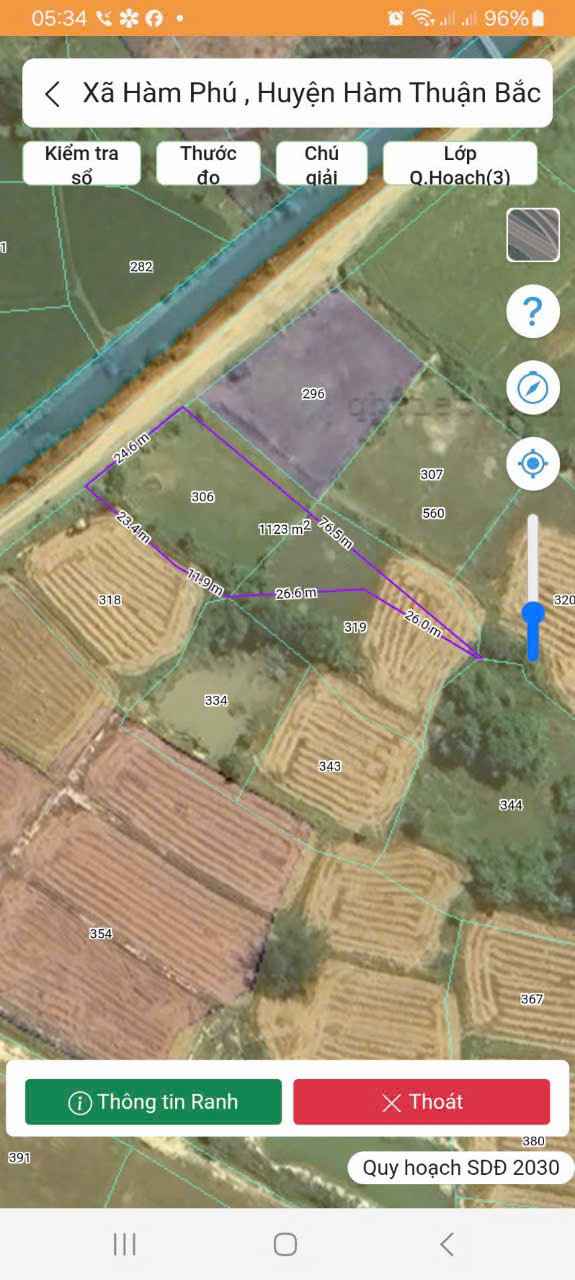 Lô đất thổ cư thôn Phú Sơn, xã Hàm Phú, huyện Hàm Thuận Bắc 1.120m² giá 350 triệu - Cơ hội đầu tư hấp dẫn!