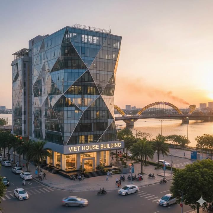 Cho thuê lô góc 4 tầng mặt tiền Hòa Cường Bắc 180m² giá 50 triệu - Diện tích sử dụng lớn, phù hợp văn phòng!