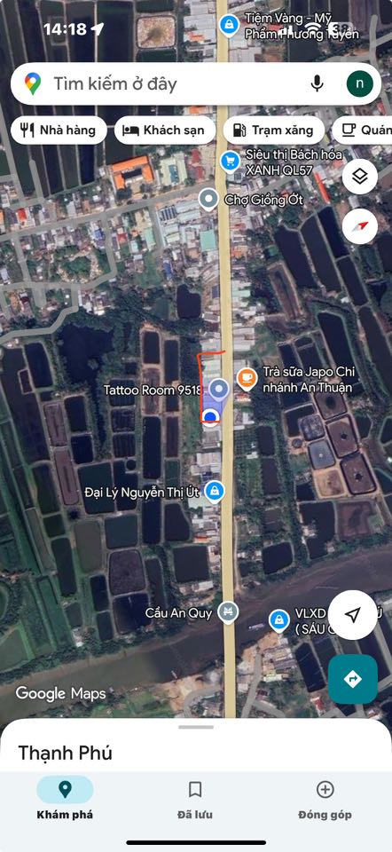 Nhà mặt tiền QL 57, Thạnh Phú 300m² giá 3 tỷ - Cần bán gấp!