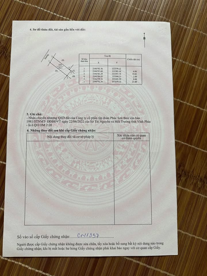 Đất nền Vĩnh Tường 128.5m² giá 5.5 tỷ - Chính chủ bán gấp!