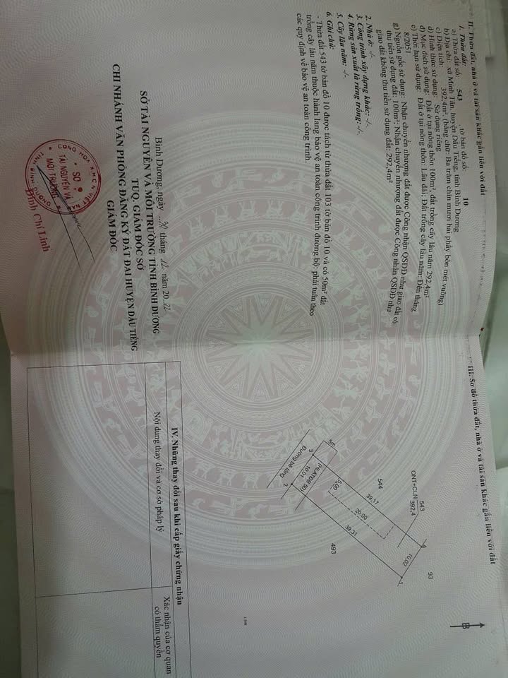 Bán đất thổ cư Minh Tân Dầu Tiếng 392,5m² giá 1,3 tỷ - Tiện ích đầy đủ, khu dân cư đông đúc!