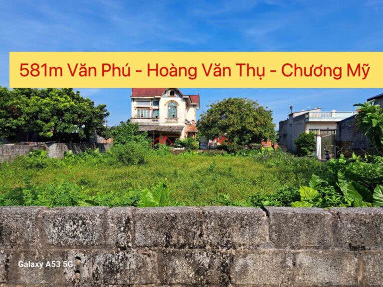 Đất nền lô góc 581m² tại Văn Phú, Hoàng Văn Thụ – Giá thỏa thuận – Đầu tư hoàn hảo!