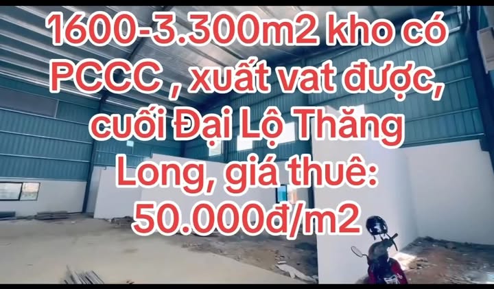 Kho xưởng cho thuê tại Hòa Sơn, Lương Sơn 1.600m² giá chỉ 50.000đ/m² - Tiện ích đầy đủ, an ninh 24/7