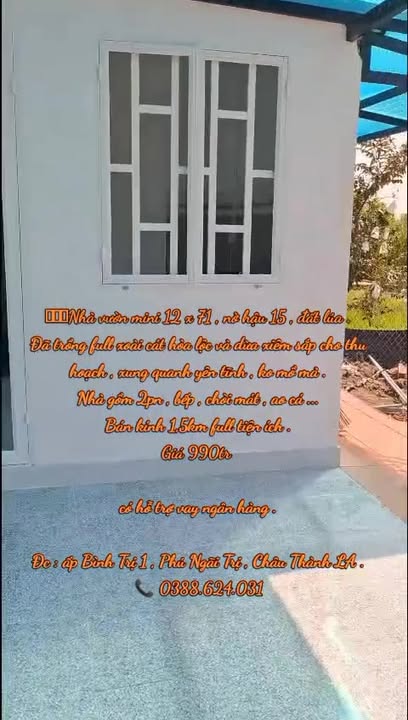 Nhà vườn mini tại Phú Ngãi Trị, 852m² giá chỉ 990 triệu - Không thể bỏ lỡ!