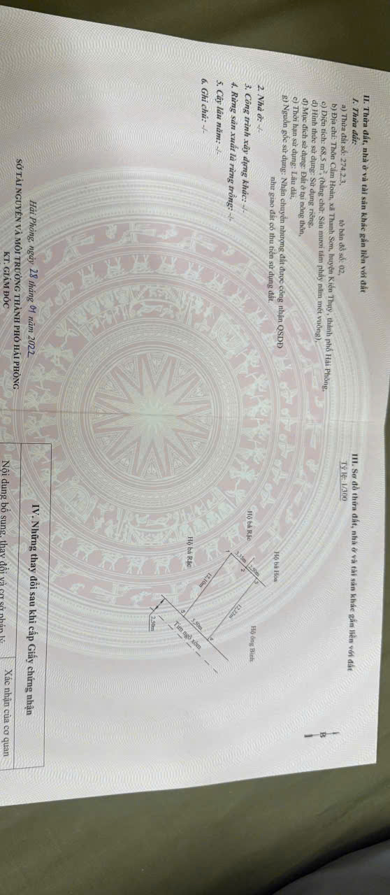 Lô đất đẹp Thanh Sơn, Kiến Thụy 68.5m² giá 1.3 tỷ - Đầu tư tiềm năng!