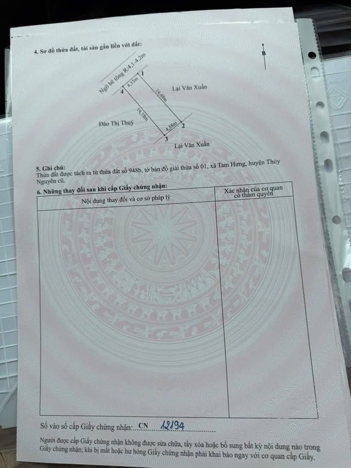 Đất nền Tam Hưng 64m² giá 600 triệu - Đường ô tô thông thoáng!