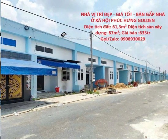 Nhà ở xã hội Phúc Hưng Golden, Bình Phước 61.3m² giá 630 triệu - Đầu tư sinh lời ngay!