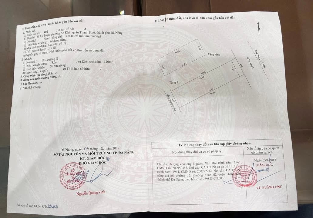 Nhà mặt tiền Lý Triện, Thanh Khê, Đà Nẵng 81m² giá 6 tỷ - Kinh doanh thuận lợi!