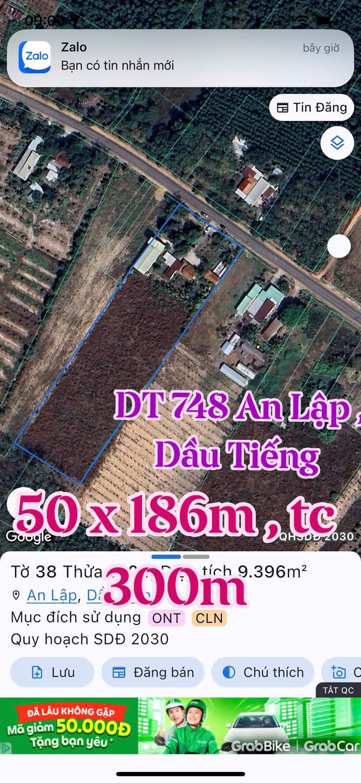 Đất thổ cư An Lập Dầu Tiếng 9396m² - Giá bán gấp, đầu tư sinh lời!