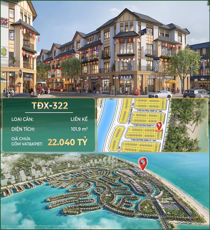 Shophouse Long Hòa Cần Giờ 101,9m² giá 22,04 tỷ - View biển tuyệt đẹp!