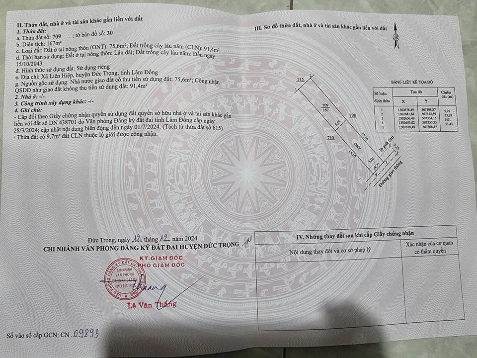 Đất Hiệp Thạnh Đức Trọng 160m² giá 1.1 tỷ - Pháp lý rõ ràng, sẵn công chứng!